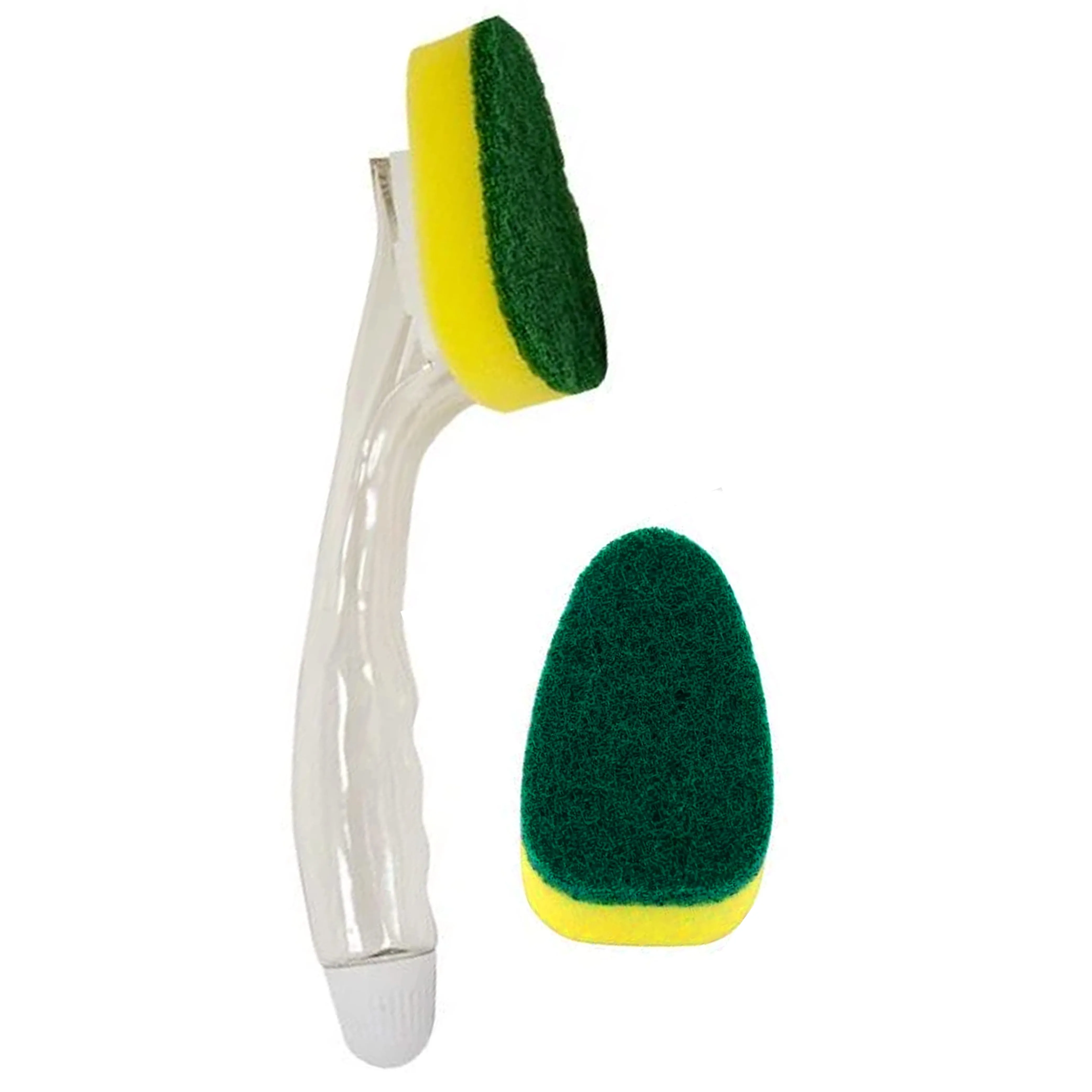 1 Set Soap Dispenser Scrubber Dish Wand Brush Scrub Refill Wash Pot Pan Kitchen