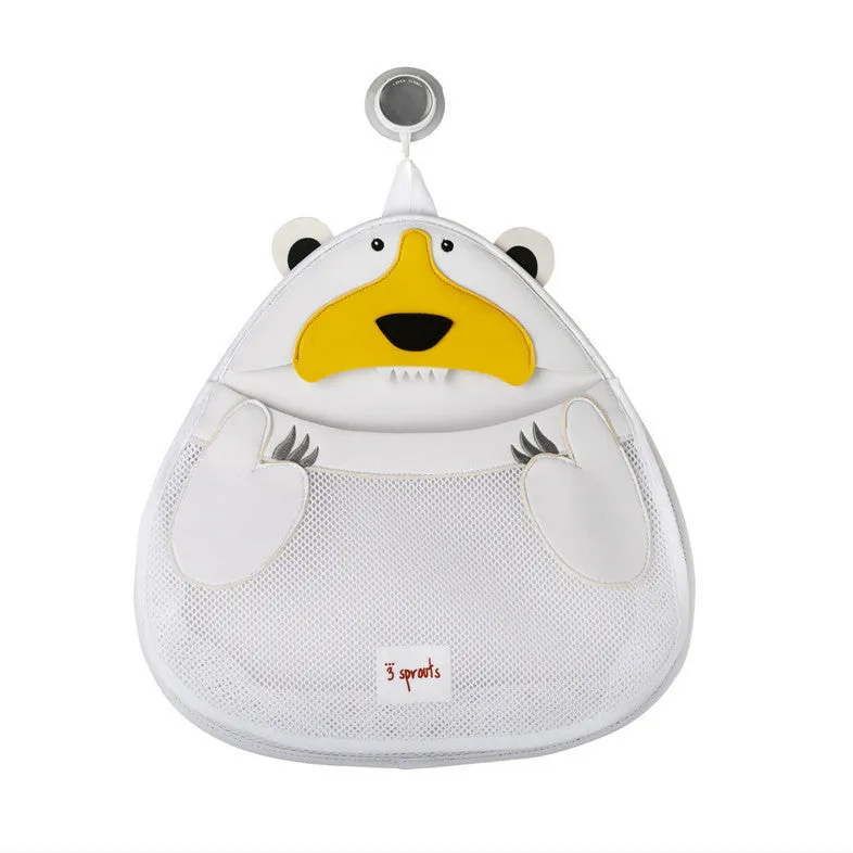 3 Sprouts White Polar bear Bath Storage