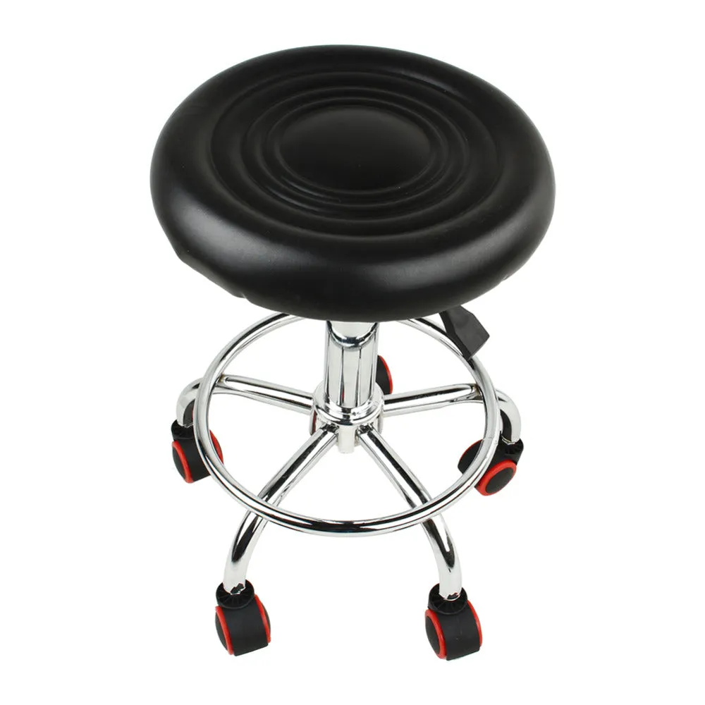 5 Rolls Leather Stool Height Adjustable Bar Chair Work Rotating Chair Swivel Stool Adjustable Bar Stools Swivel Banqueta