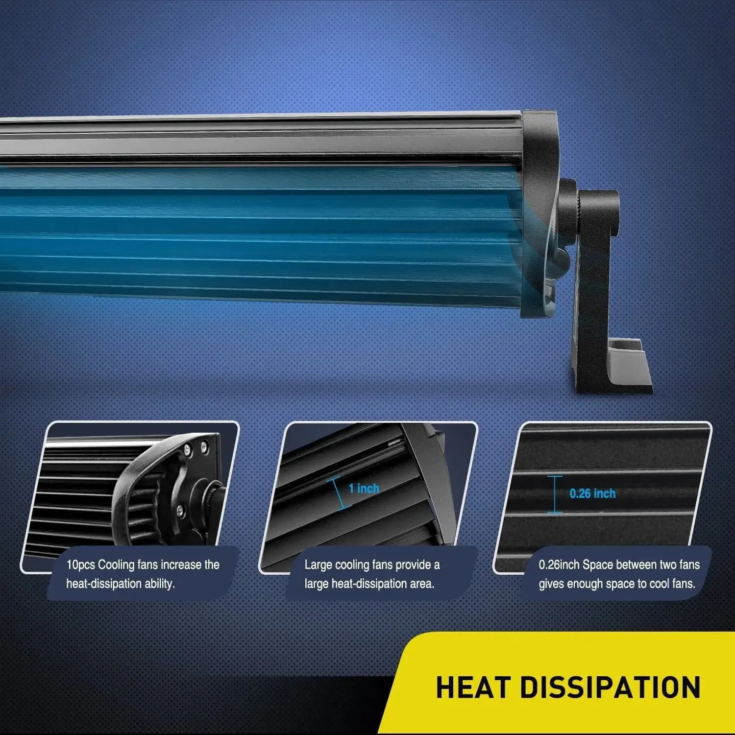 52 Inch 300W Double Row Curved Spot Flood LED Light Bar