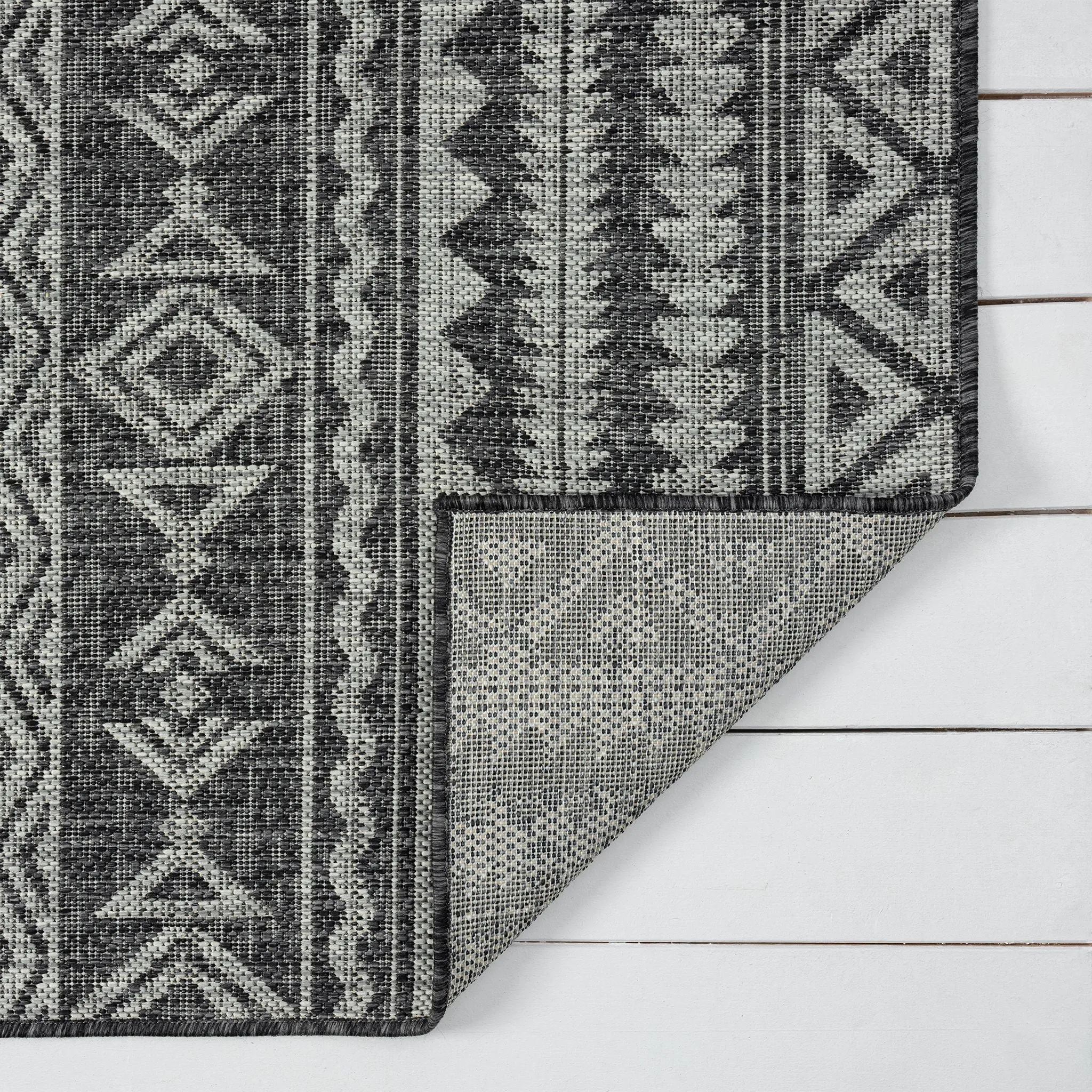 Alfresco 421 Dark Grey Runner Rug - Hallway Durability