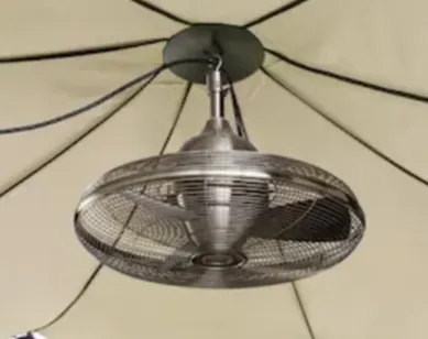 Allen   Roth Valdosta 20-in Brushed Nickel Indoor/Outdoor Ceiling Fan (3-Blade)