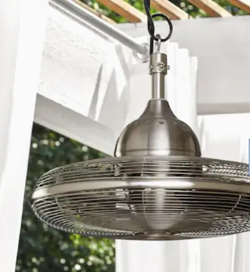 Allen   Roth Valdosta 20-in Brushed Nickel Indoor/Outdoor Ceiling Fan (3-Blade)