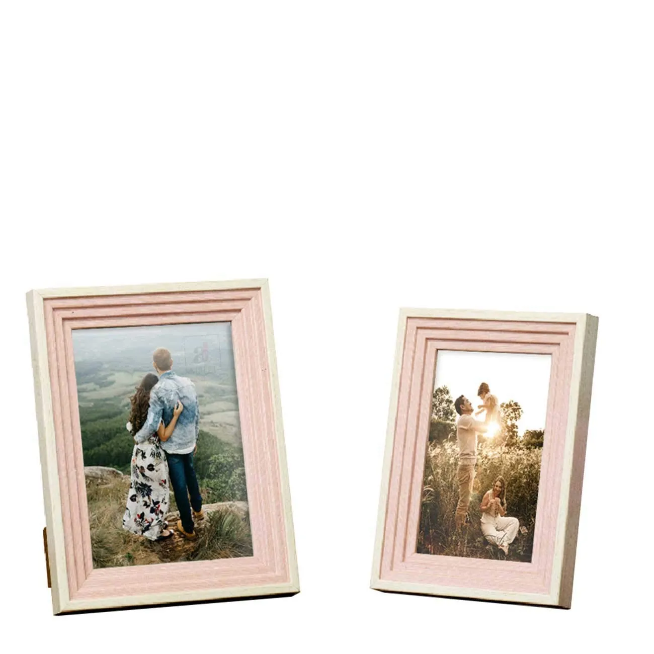 Art Street Table Photo Frame/Picture Frame for Desk (Photo Size 5"X7" & 4"X6") Photo Gift/Love Gift - (Set of 2- Multicolor)