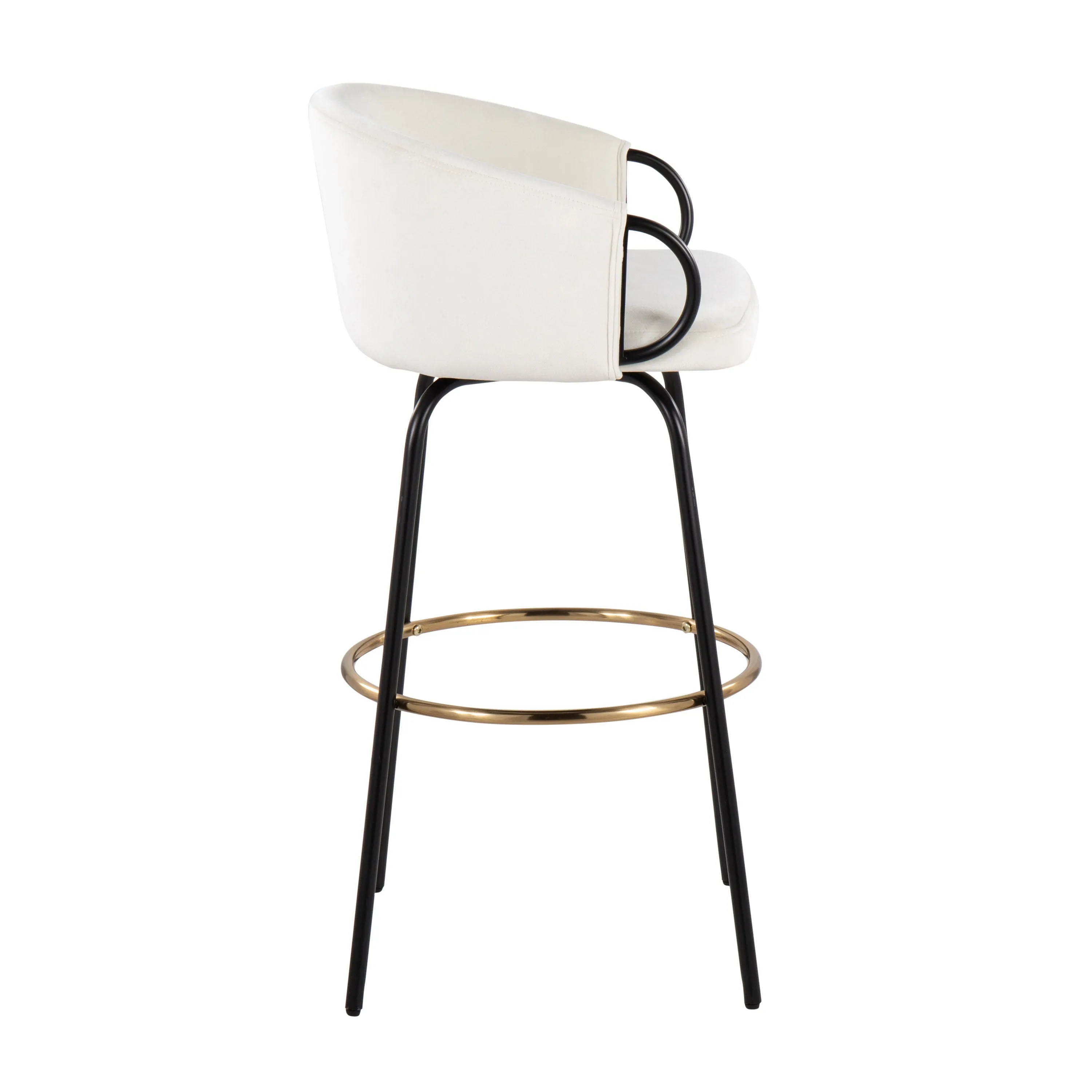 Claire - Contemporary / Glam Barstool With Footrest (Set of 2) by Couch.com