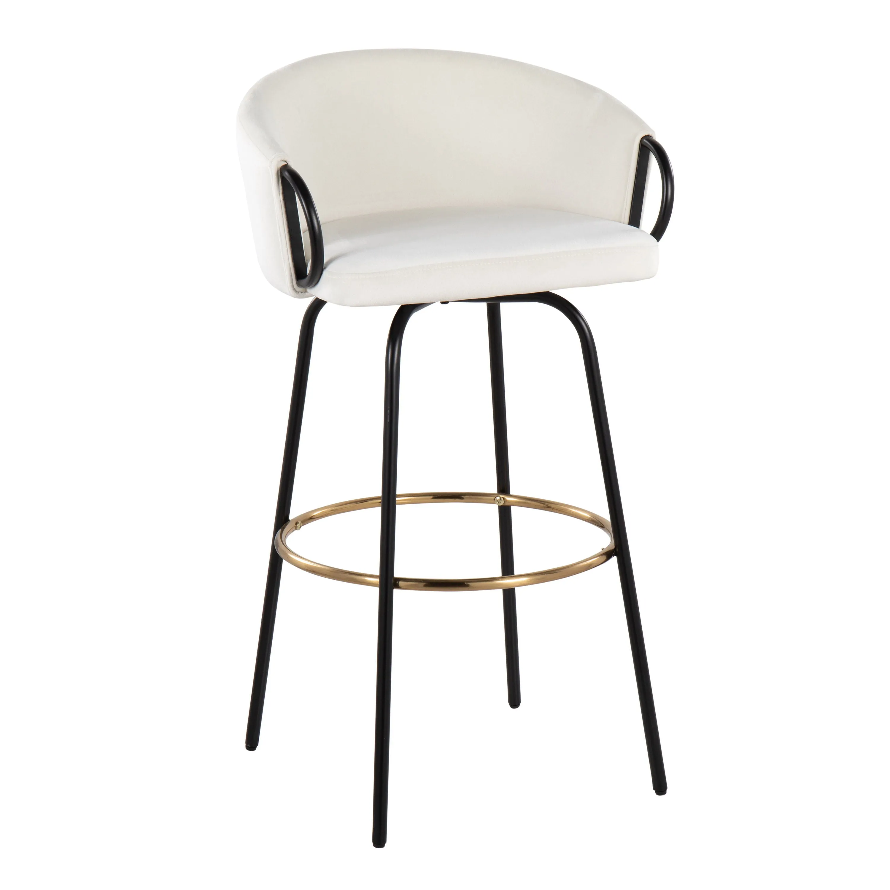 Claire - Contemporary / Glam Barstool With Footrest (Set of 2) by Couch.com