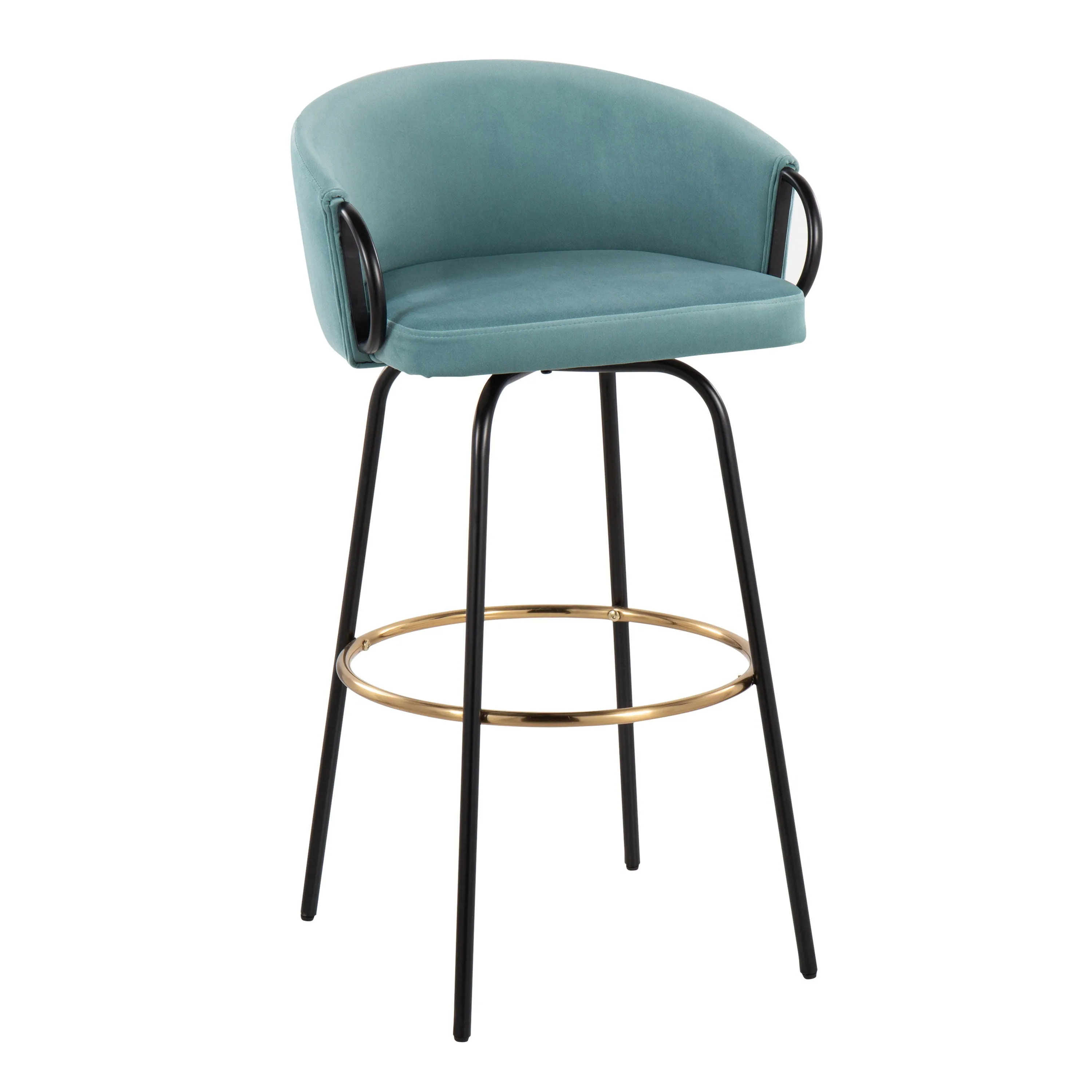 Claire - Contemporary / Glam Barstool With Footrest (Set of 2) by Couch.com