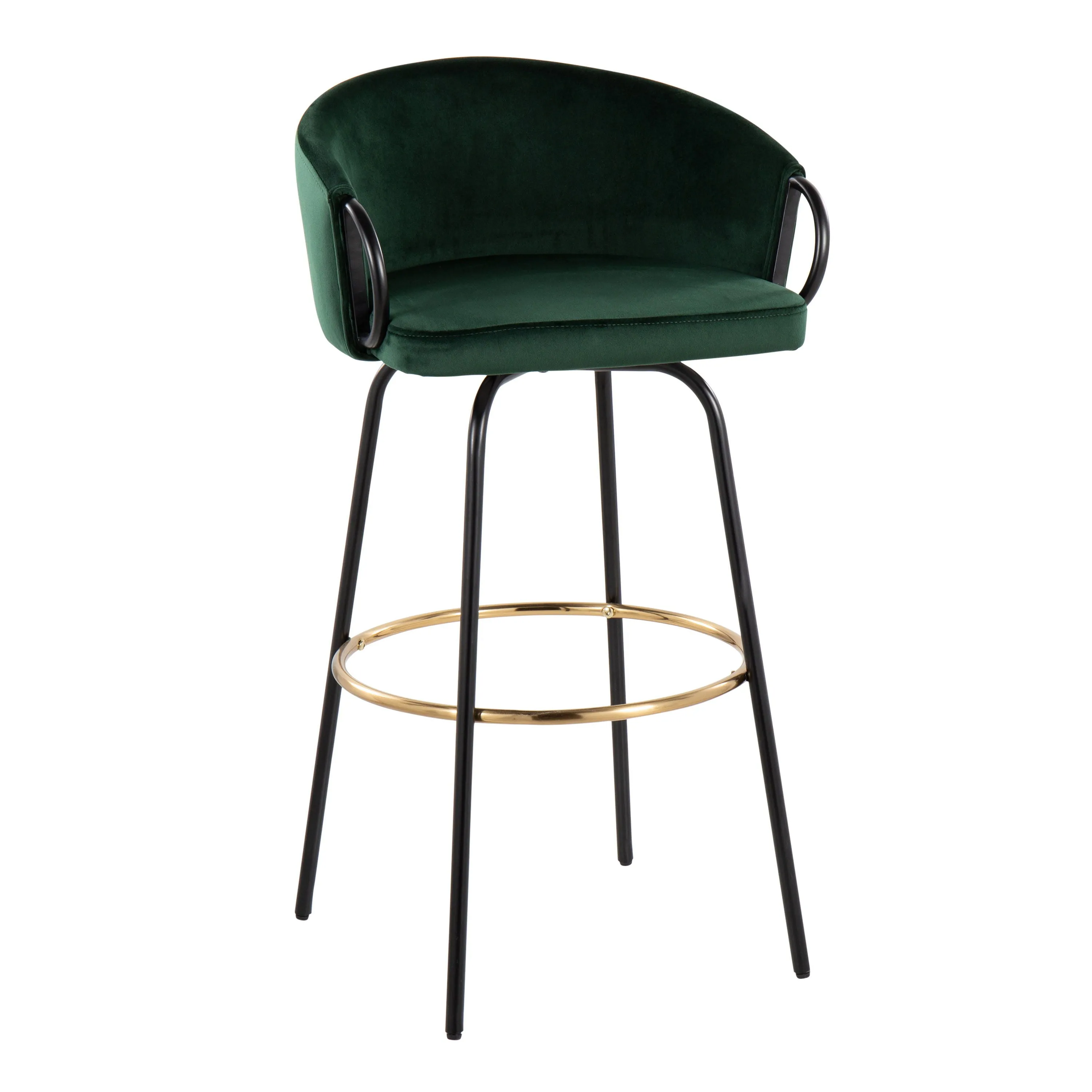 Claire - Contemporary / Glam Barstool With Footrest (Set of 2) by Couch.com