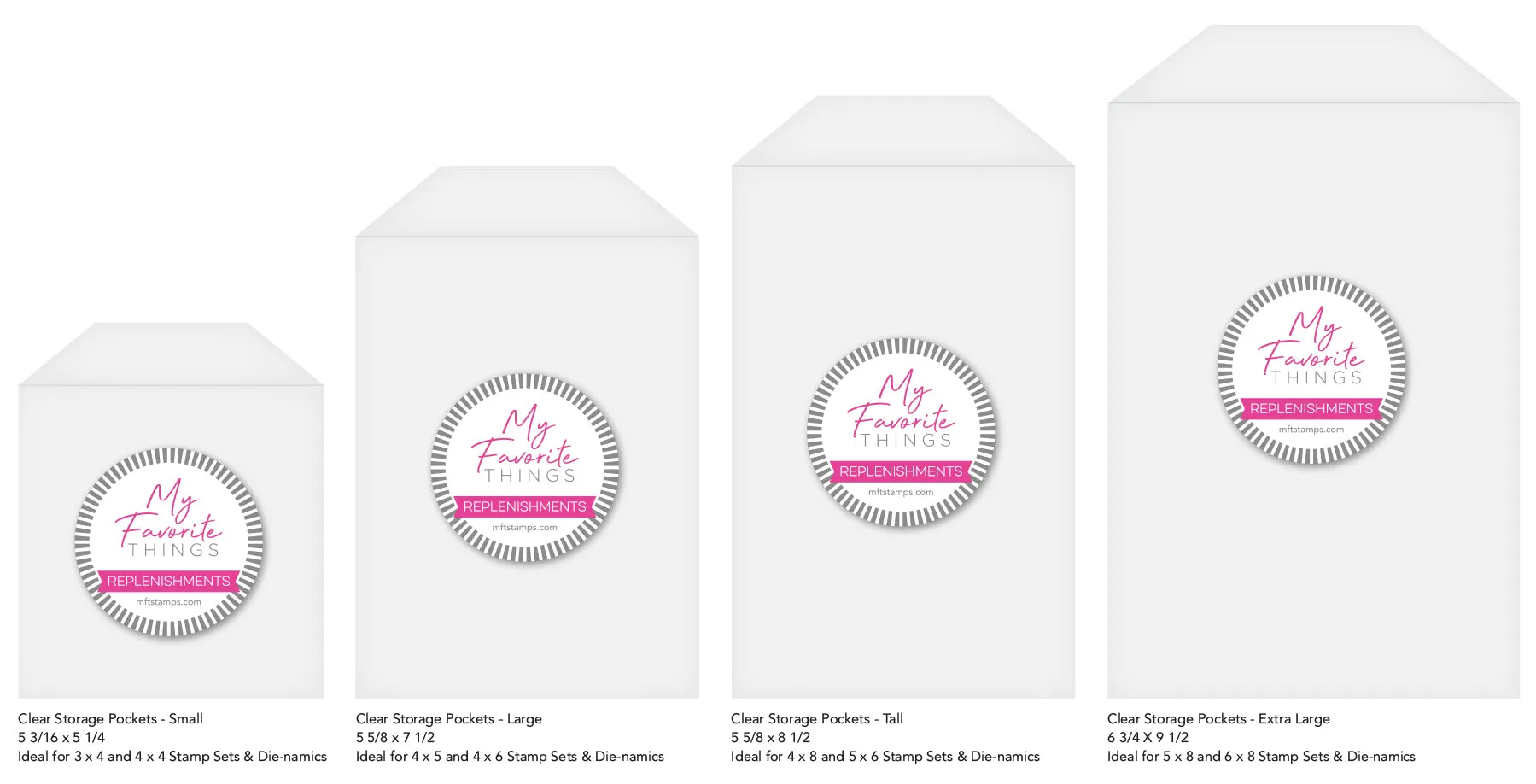 Clear Storage Pockets - Extra Large