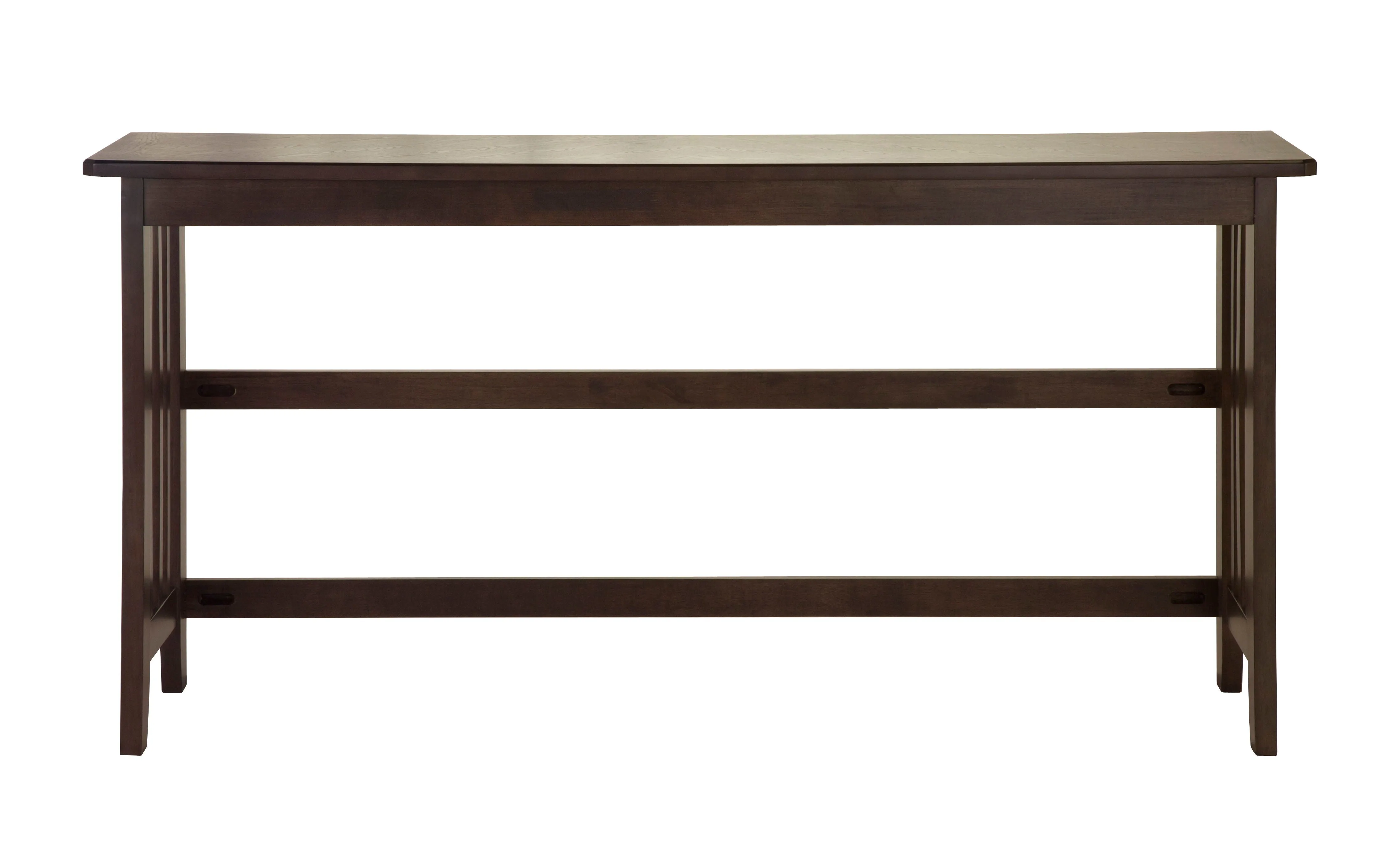 Console Table With 4 Stools - Dark Brown by Couch.com