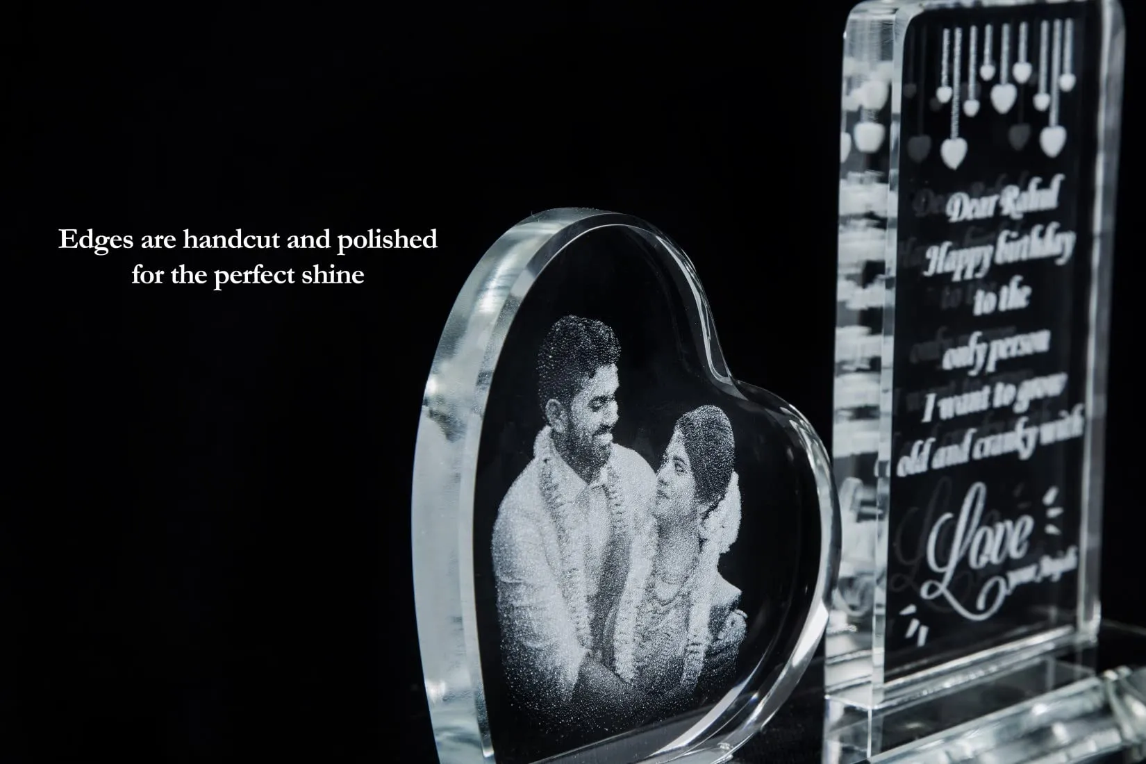 CrazzyGIFT.com Handcrafted Fully Personalized Gifts For Husband | Customized Gifts For Husband | 3D Photo Crystal | Customized Gifts for Couple | Customized Gifts for Men with LED Light (Anniversary)