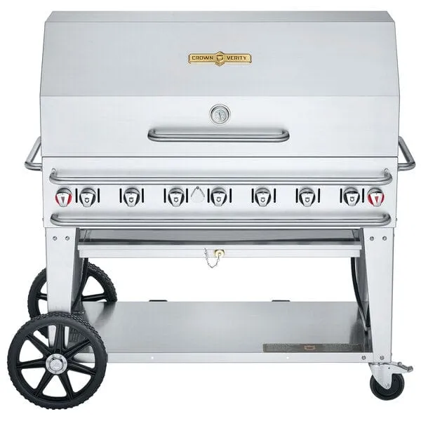 Crown Verity Liquid Propane 48" Pro Series Outdoor Rental Grill with Roll Dome Package RCB-48RDP