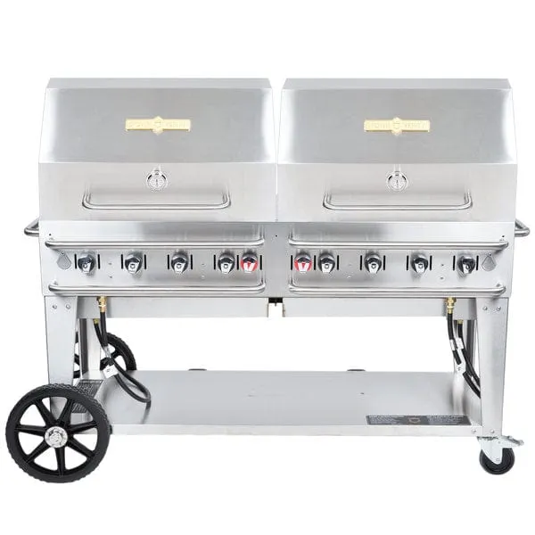 Crown Verity Liquid Propane 60" Pro Series Outdoor Rental Grill with Roll Dome Package CV-RCB-60RDP