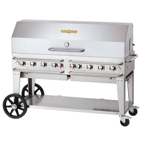 Crown Verity Liquid Propane 60" Pro Series Outdoor Rental Grill with Wind Guard Package CV-RCB-60WGP