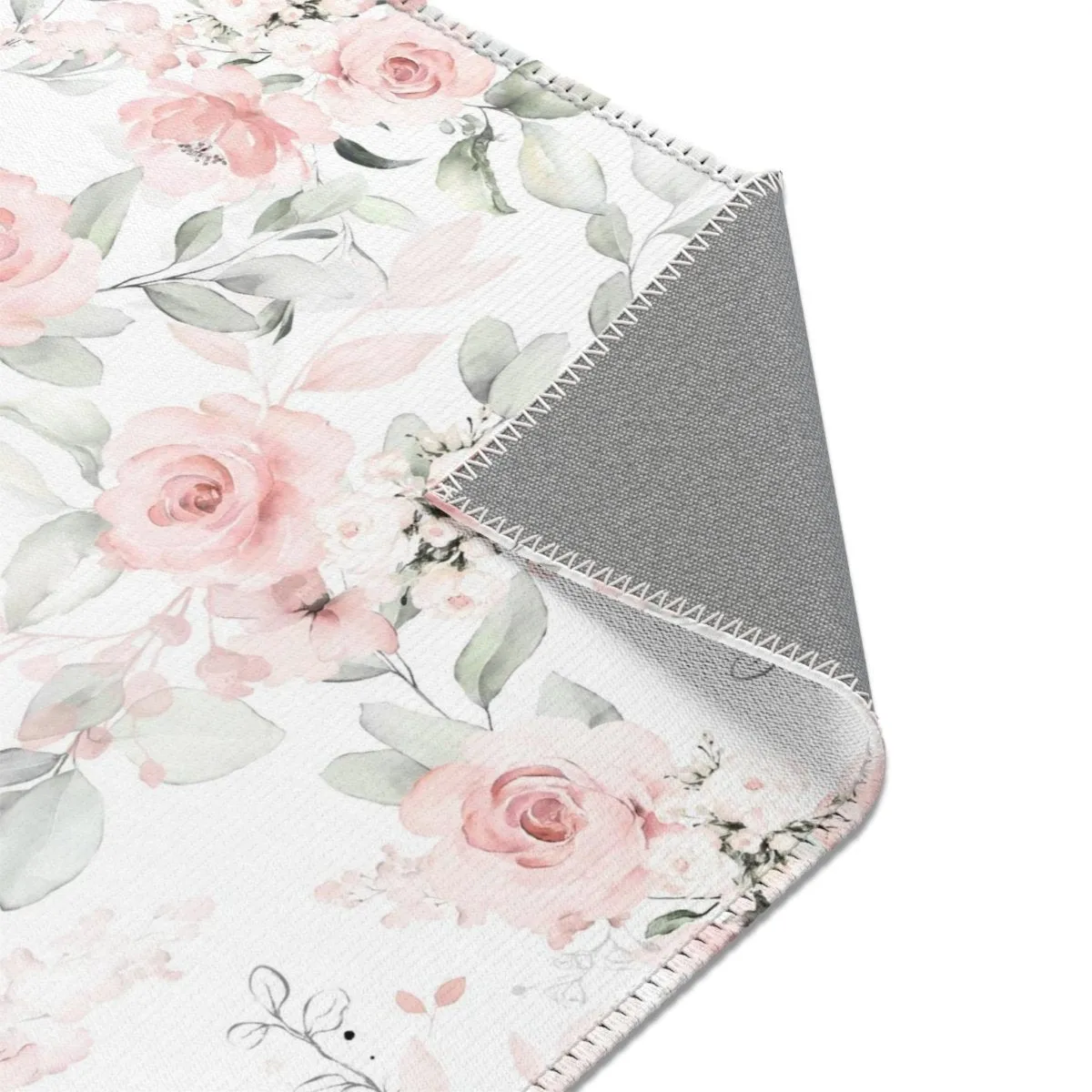 Highland Cow Floral Nursery Rug