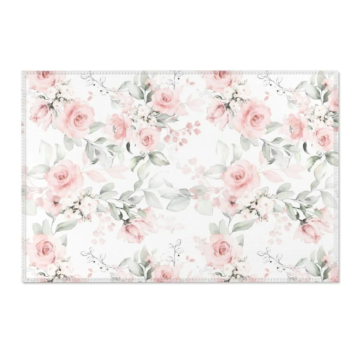 Highland Cow Floral Nursery Rug