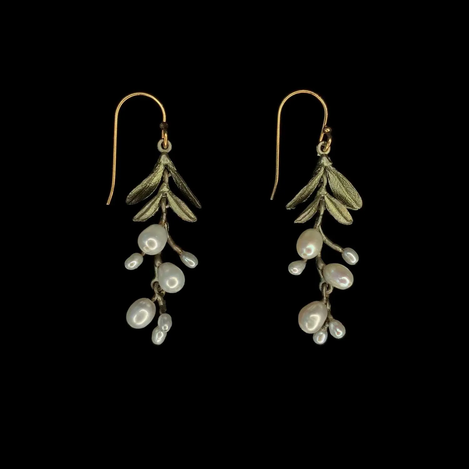 Jasmine Vine Earrings - Pearl Drop