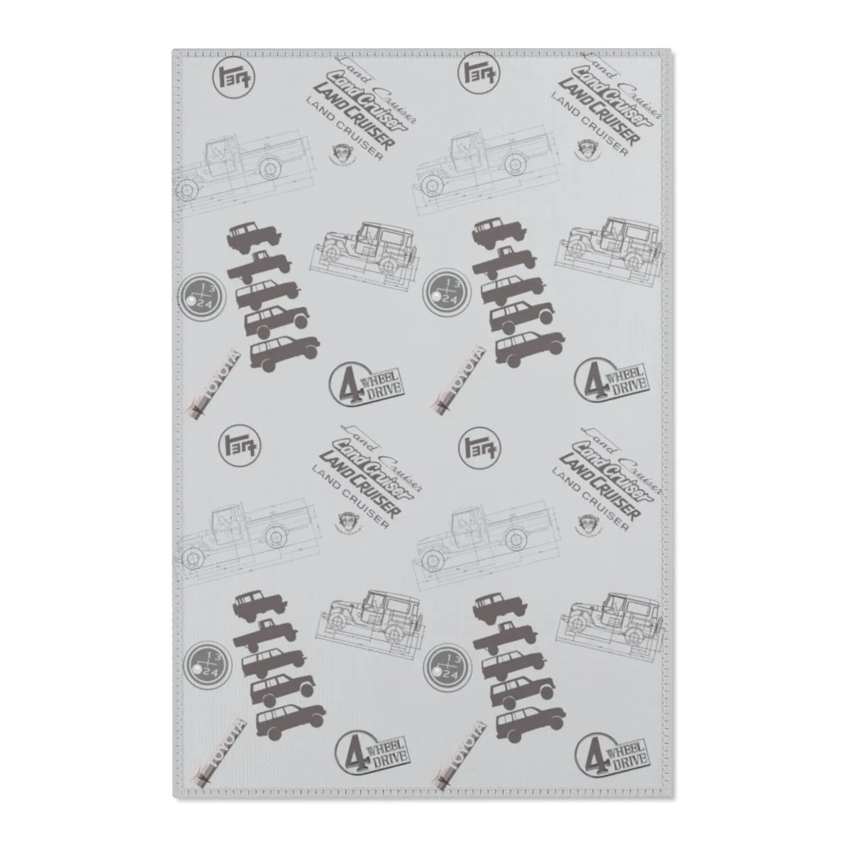 Land Cruiser Gray Area Rugs