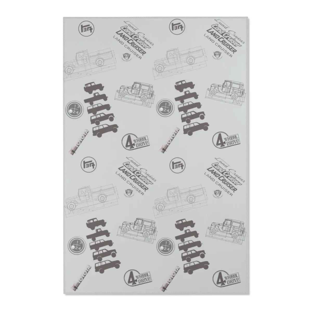 Land Cruiser Gray Area Rugs