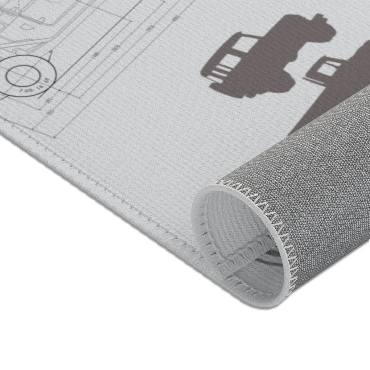 Land Cruiser Gray Area Rugs
