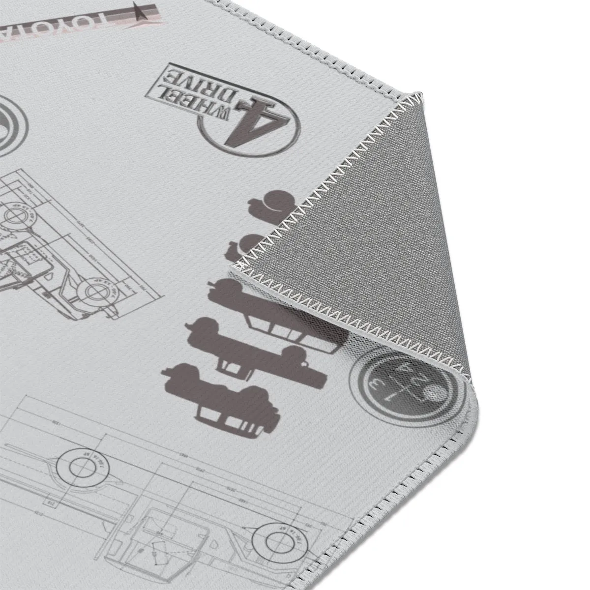 Land Cruiser Gray Area Rugs