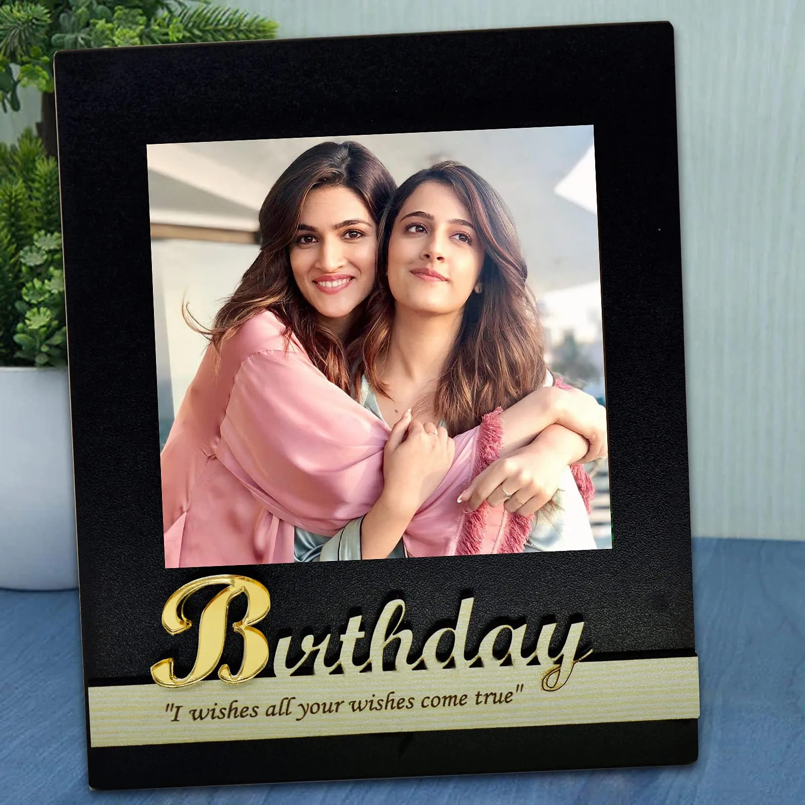 ME & YOU Customize Photo Frame| MDF Birthday Frame with photo Print | Gift for wife, Husband, Sister, Brother, Girlfriend, Boyfriend and Someone Special On Birthday Gift