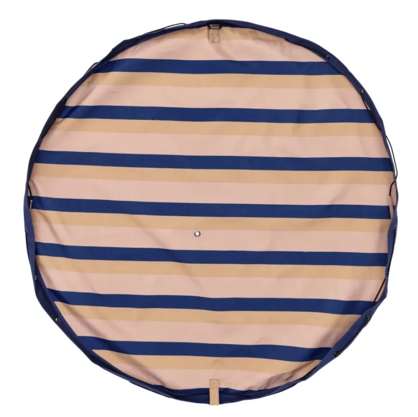 Outdoor beach storage bag mokka stripes