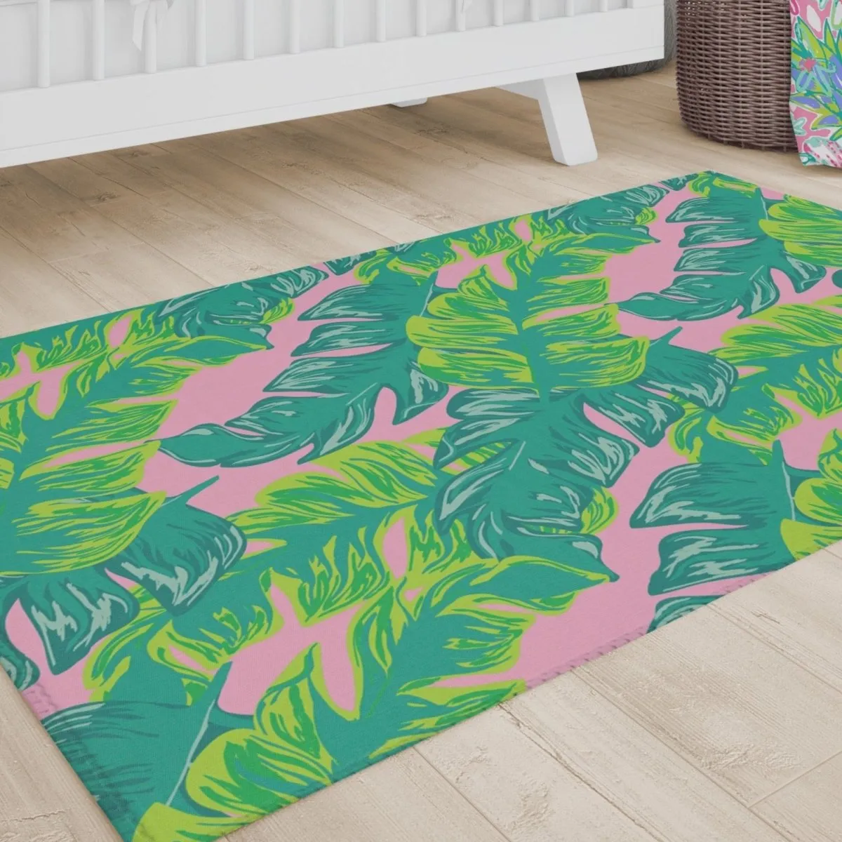 Preppy Summer Palm Nursery Rug