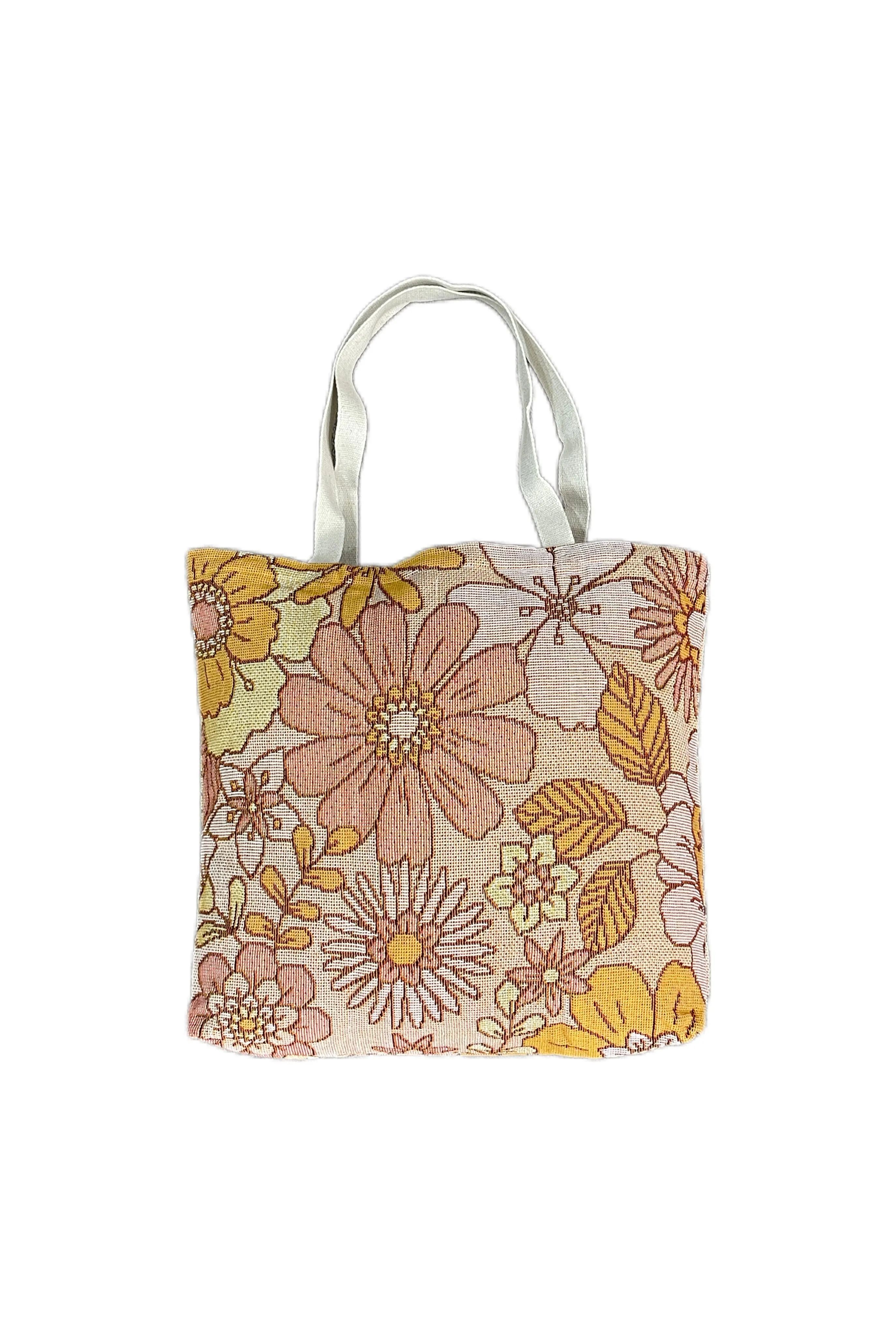Shoreline Floral Cotton Reversible Tapestry Picnic Throw