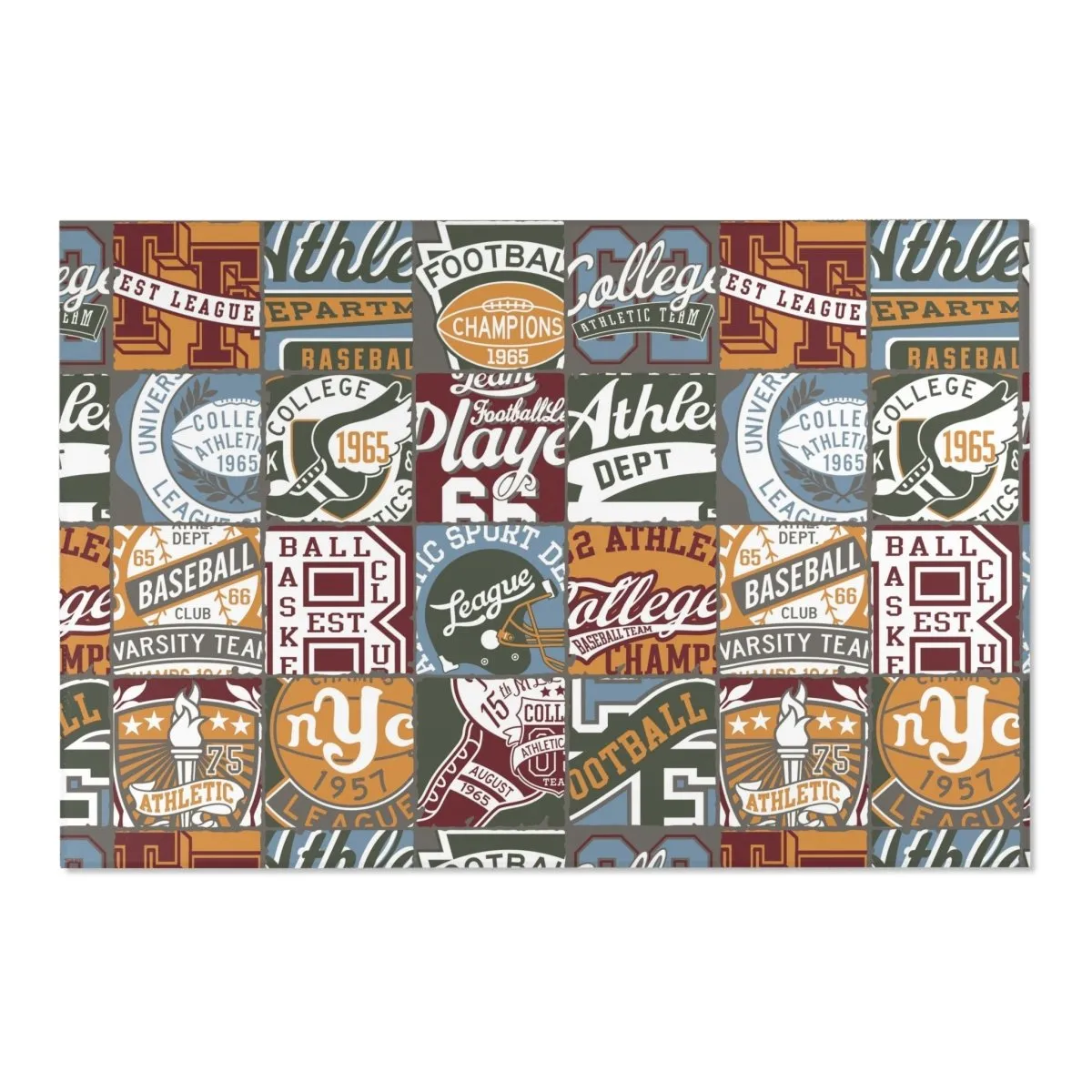 Vintage Sports Nursery Rug